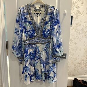 Camilla blue floral dress